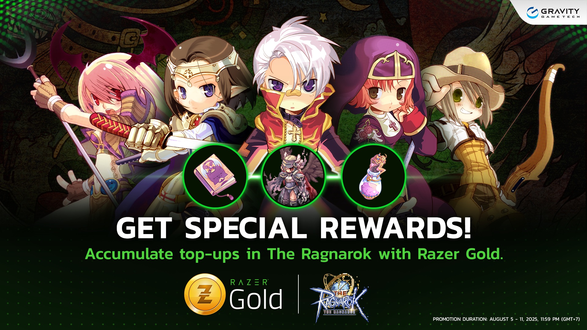 The Ragnarok x Razer Gold : Top-up made easy, great rewards