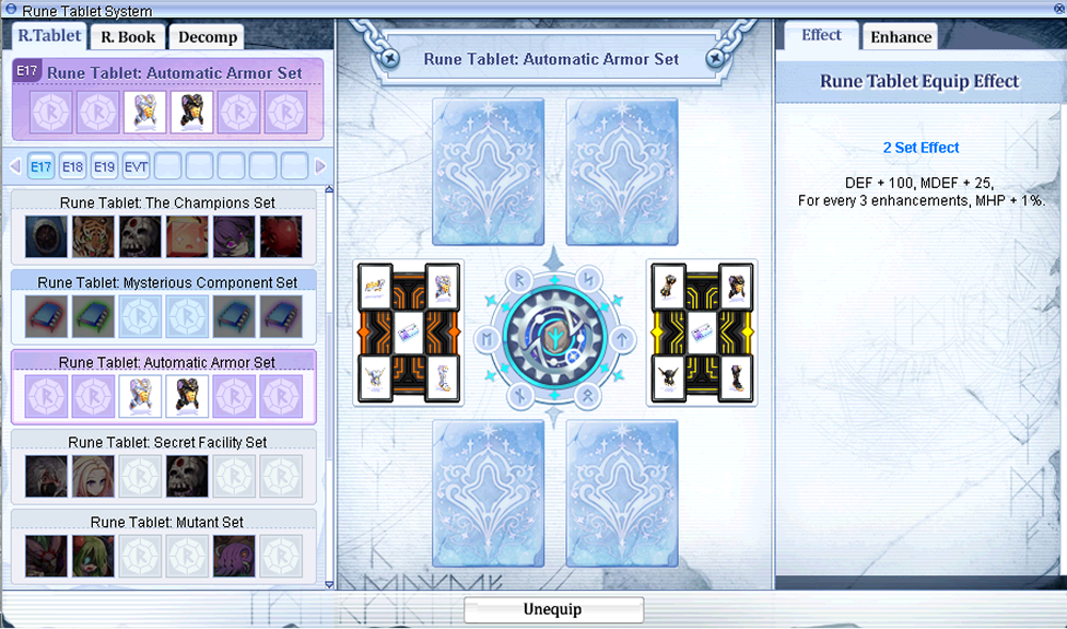 หน้าจอระบบ Rune Tablet