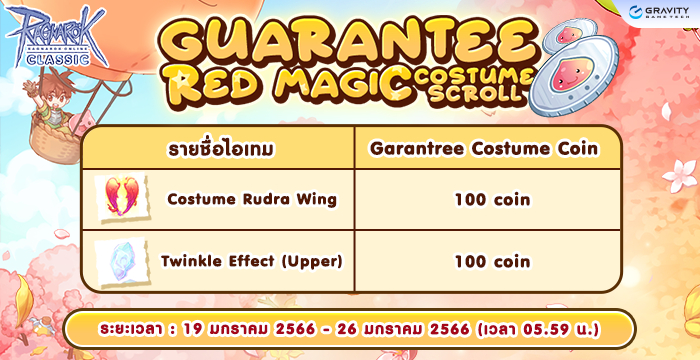 Red Ribbon Ragnarok Patch Update วันที่ 19 มกราคม 2566 – Ragnarok Classic GGT
