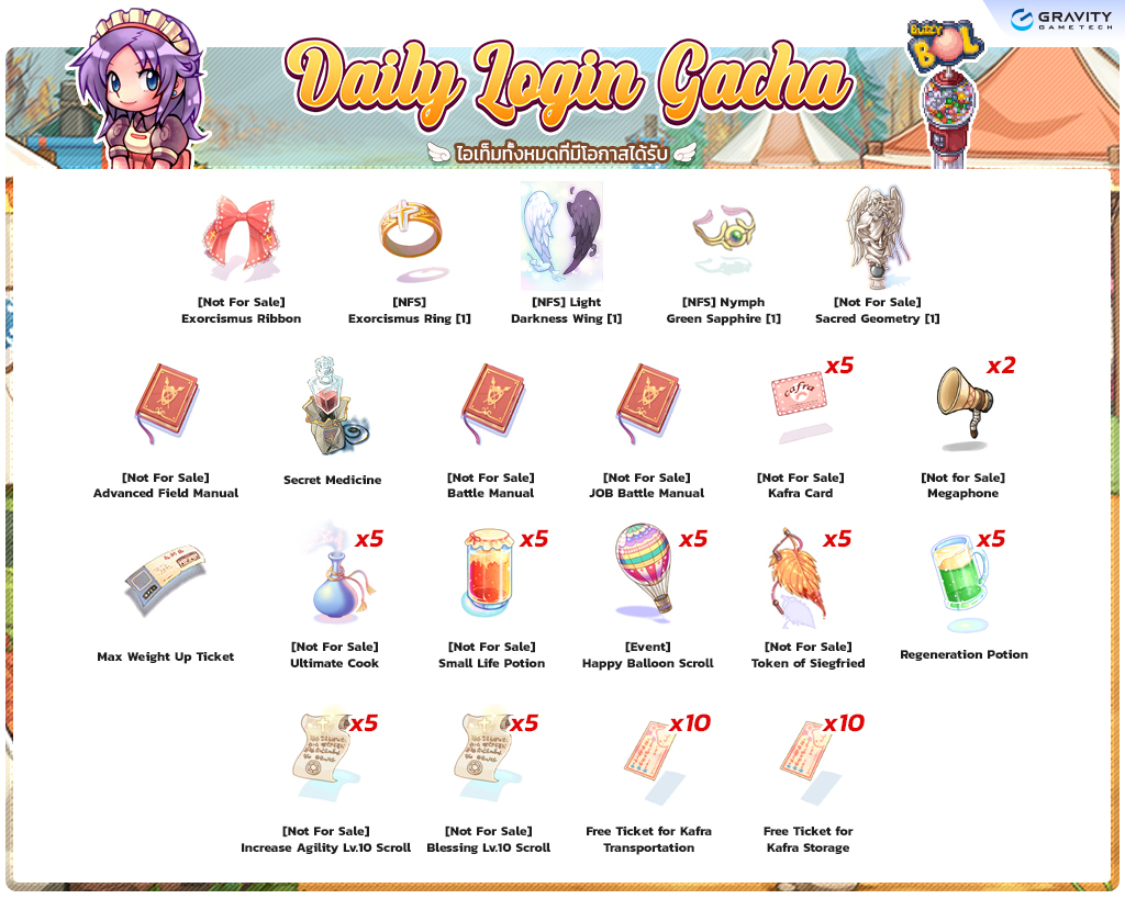[All Server] Daily Login July 2026 – Ragnarok Classic GGT